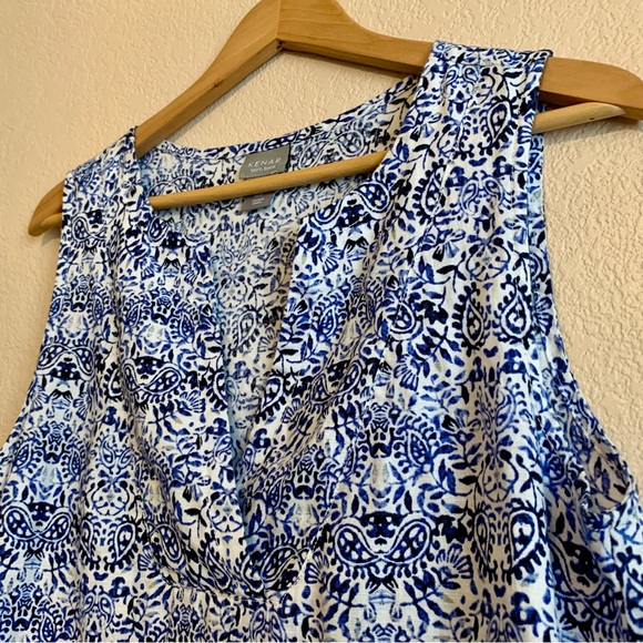 Kenar 100% Linen Sleeveless Shift Dress with Pockets! Perfect for Summer! - Picture 3 of 11